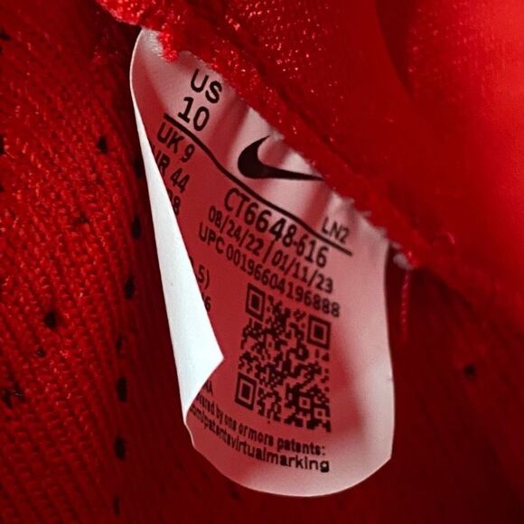 Nike Alpha Menace Elite 3 Football Cleats University Red CT6648-616 Mens size 10 - Picture 12 of 12